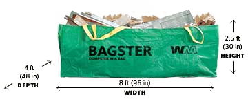 Bagster Dumpster In A Bag, Green